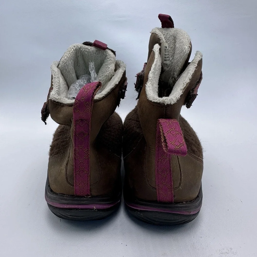 Jambu Boots Women's Size 7 M Hiking Hook And Loop Easy Close‎ Brown Pink